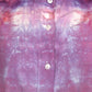 Purple pink and blue women's medium dress shirt showing top front detail of shirt