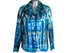 Hand-Dyed Tie Dye Shirt, Blue Turquoise Black, Fitted Women&