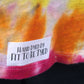 Women's XL Rainbow Embroidered Tee in an Accordion Fan Fold Style, showing lower left front label detail (an original white label!)
