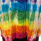 Women's XL Rainbow Embroidered Tee in an Accordion Fan Fold Style, showing front bottom detail