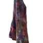 Long right sleeve cuff detail tie dye blouse purple blue green hand dyed sustainable fashion