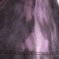 Left sleeve detail reverse tie dye polo shirt purple highlights on black cotton blend