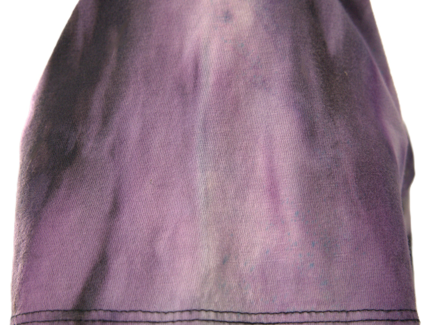 Right short sleeve detail reverse tie dye polo shirt purple black hand dyed pattern