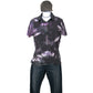 Styled mens tie dye polo shirt large with jeans black purple reverse dye casual wear