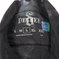 Decree size large label with Fit To Be Tyed logo hand dyed upcycled polo shirt