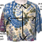 Womens top size XXL measurements 22 inches wide 24 inches long tie dye