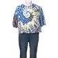 Styled tie dye top XXL with jeans blue green purple boho festival fashion plus size