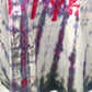Women's 14 Circle Skirt with Pink Purple and Gray Tie Dye, showing back lower detail