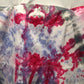 Women's 14 Circle Skirt with Pink Purple and Gray Tie Dye, showing back upper detail
