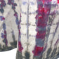 Women's 14 Circle Skirt with Pink Purple and Gray Tie Dye, showing front bottom detail