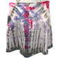 Women's 14 Circle Skirt with Pink Purple and Gray Tie Dye, showing front
